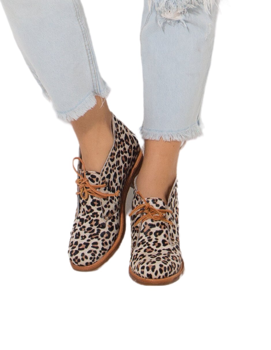 Botin piel tigrillo - Llena Eres De Gracia