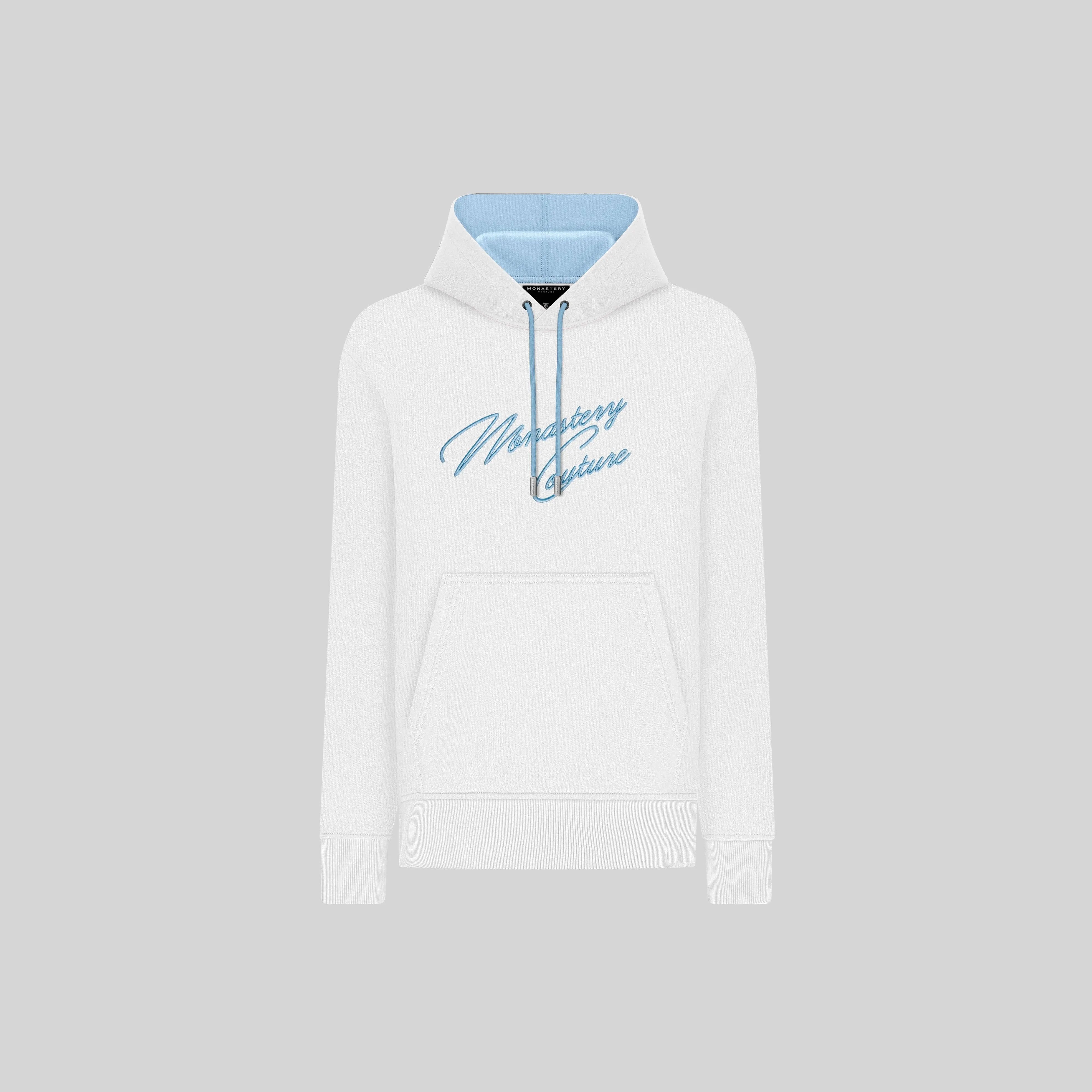 ANFISA WHITE HOODIE | Monastery Couture