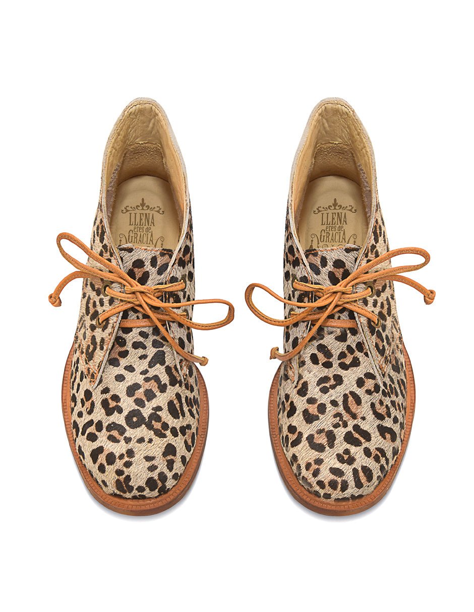 Botin piel tigrillo - Llena Eres De Gracia