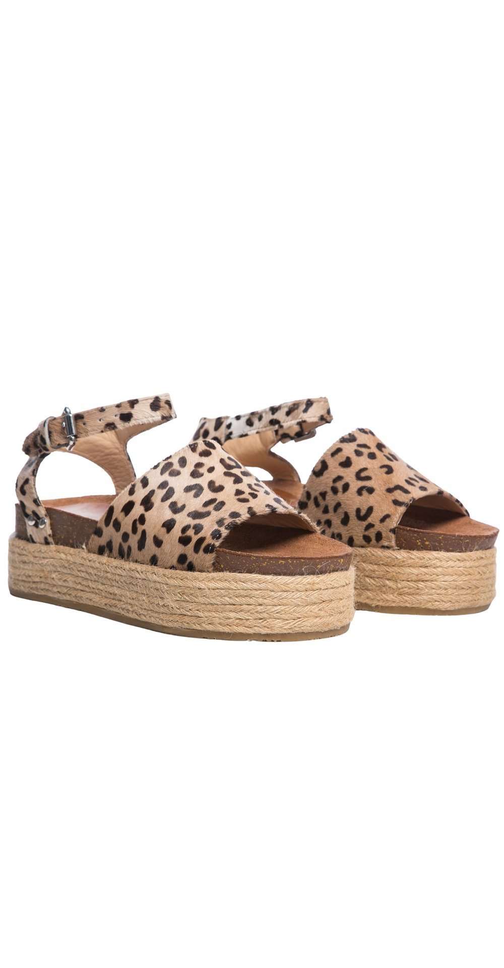 Sandalia piel animal print - Llena Eres De Gracia