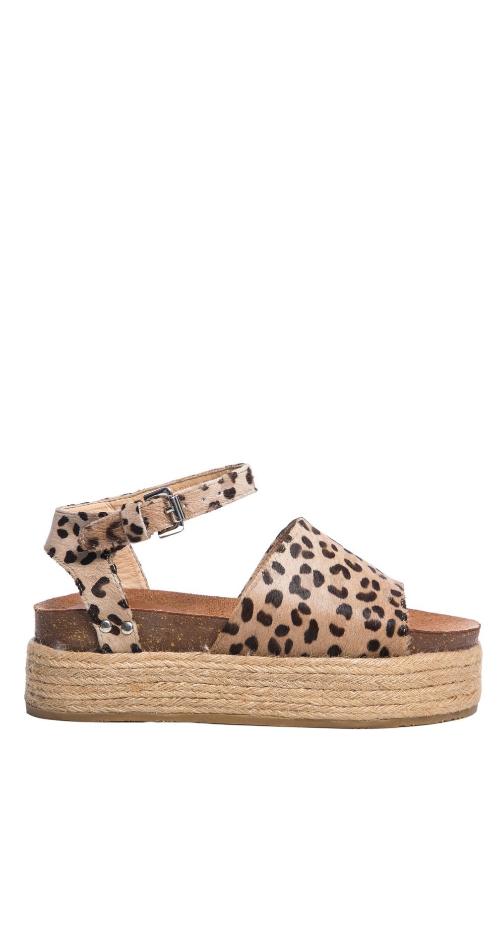 Sandalia piel animal print - Llena Eres De Gracia